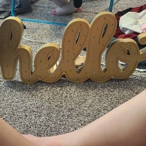 Hello sign